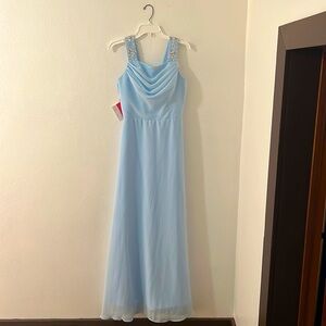 Azazie light blue dress. New with Tags